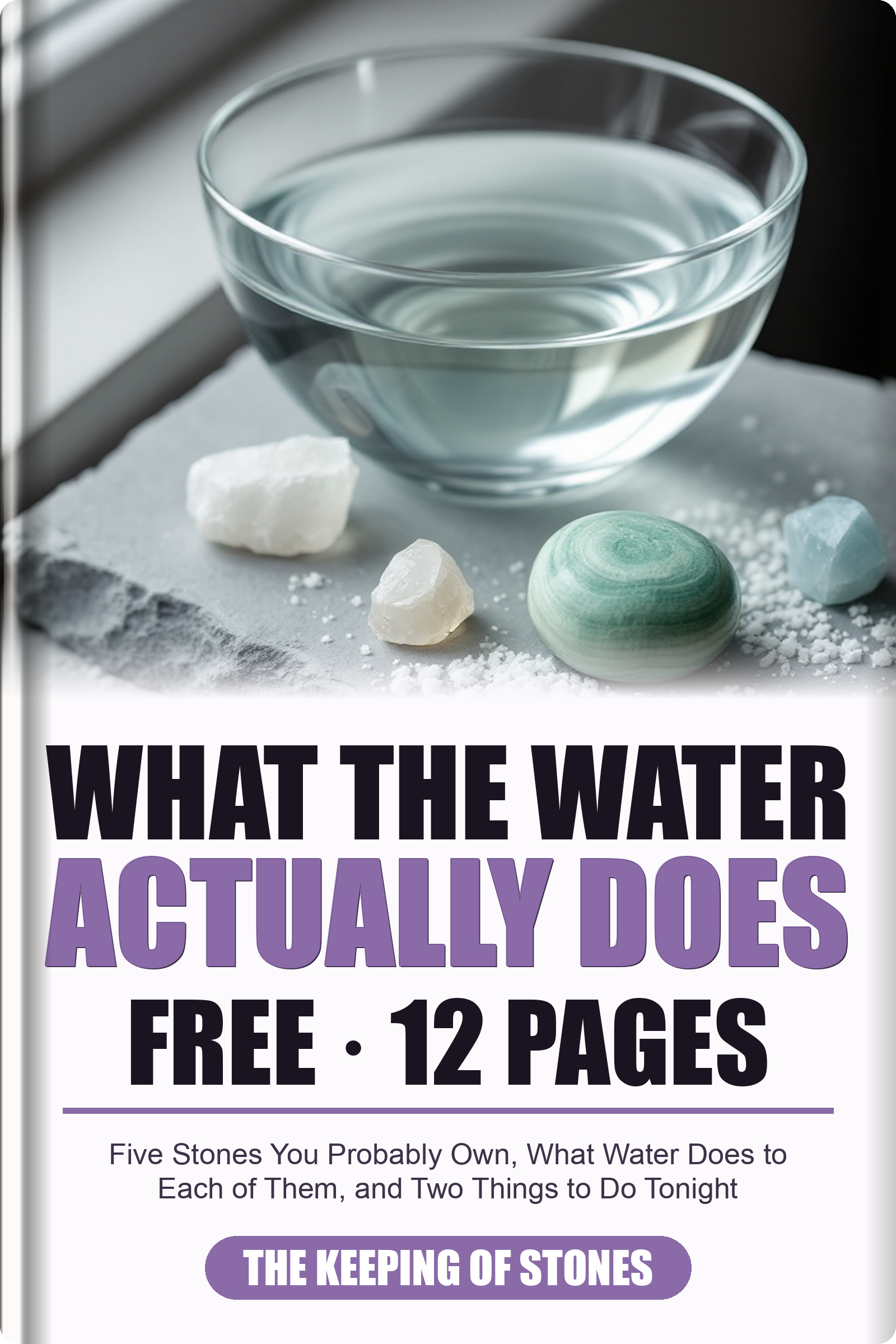 Cover of the free twelve-page sheet, What the Water Actually Does